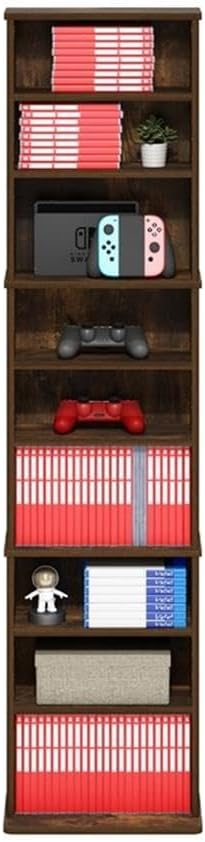 9‑Shelf Adjustable Media Storage Tower Organizer