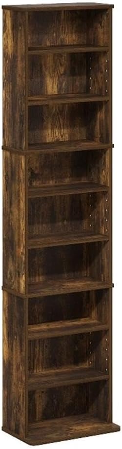 9‑Shelf Adjustable Media Storage Tower Organizer