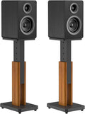 Adjustable Wood‑Grain Speaker Stands Pair
