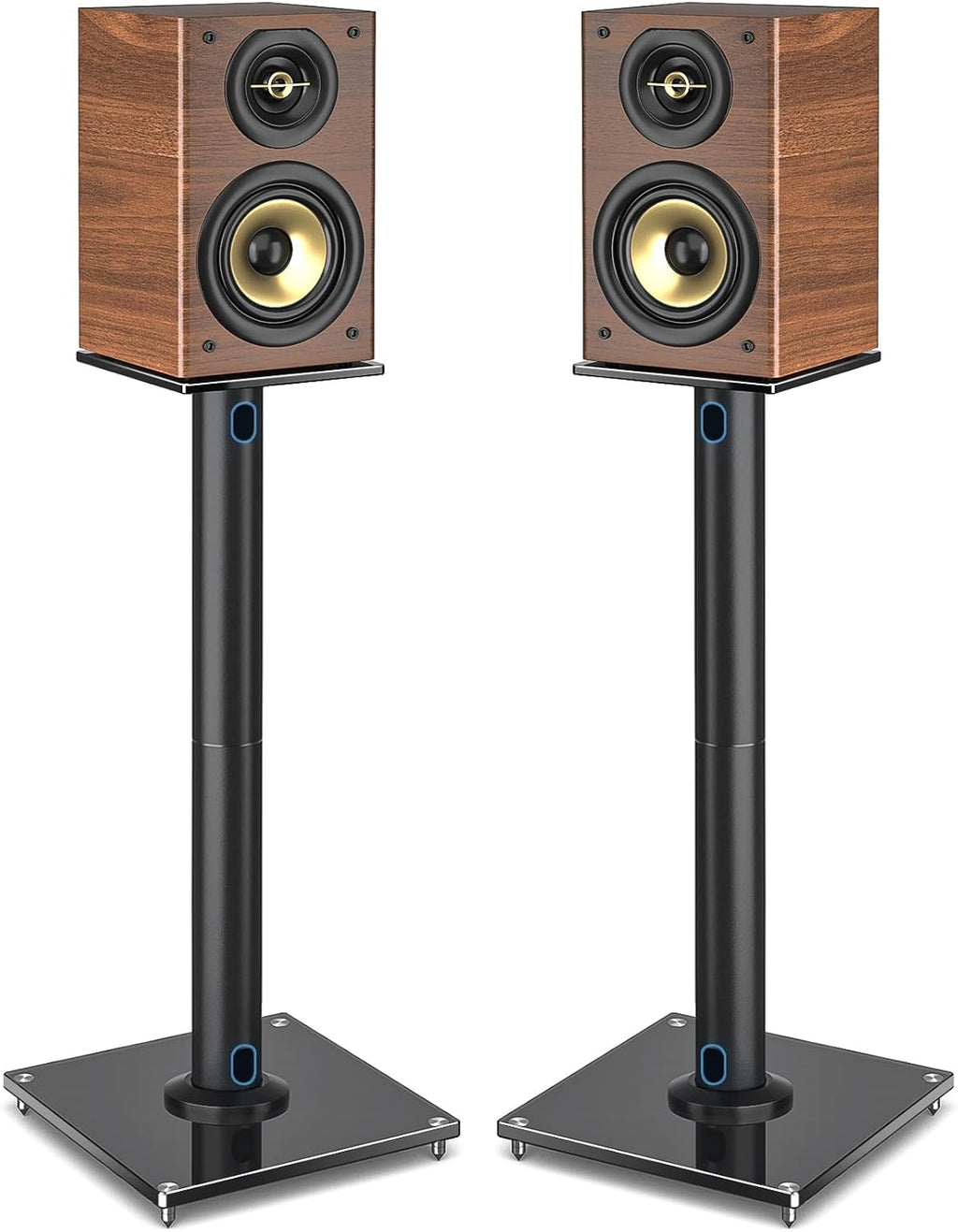 Swivel Heavy‑Duty Bookshelf Speaker Stands Pair