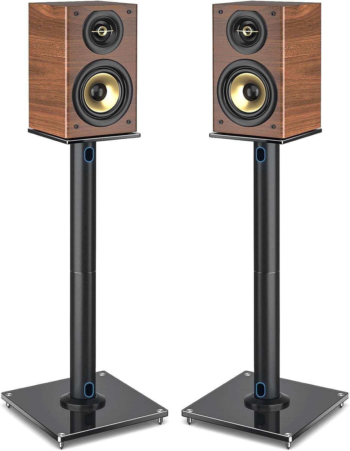 Swivel Heavy‑Duty Bookshelf Speaker Stands Pair