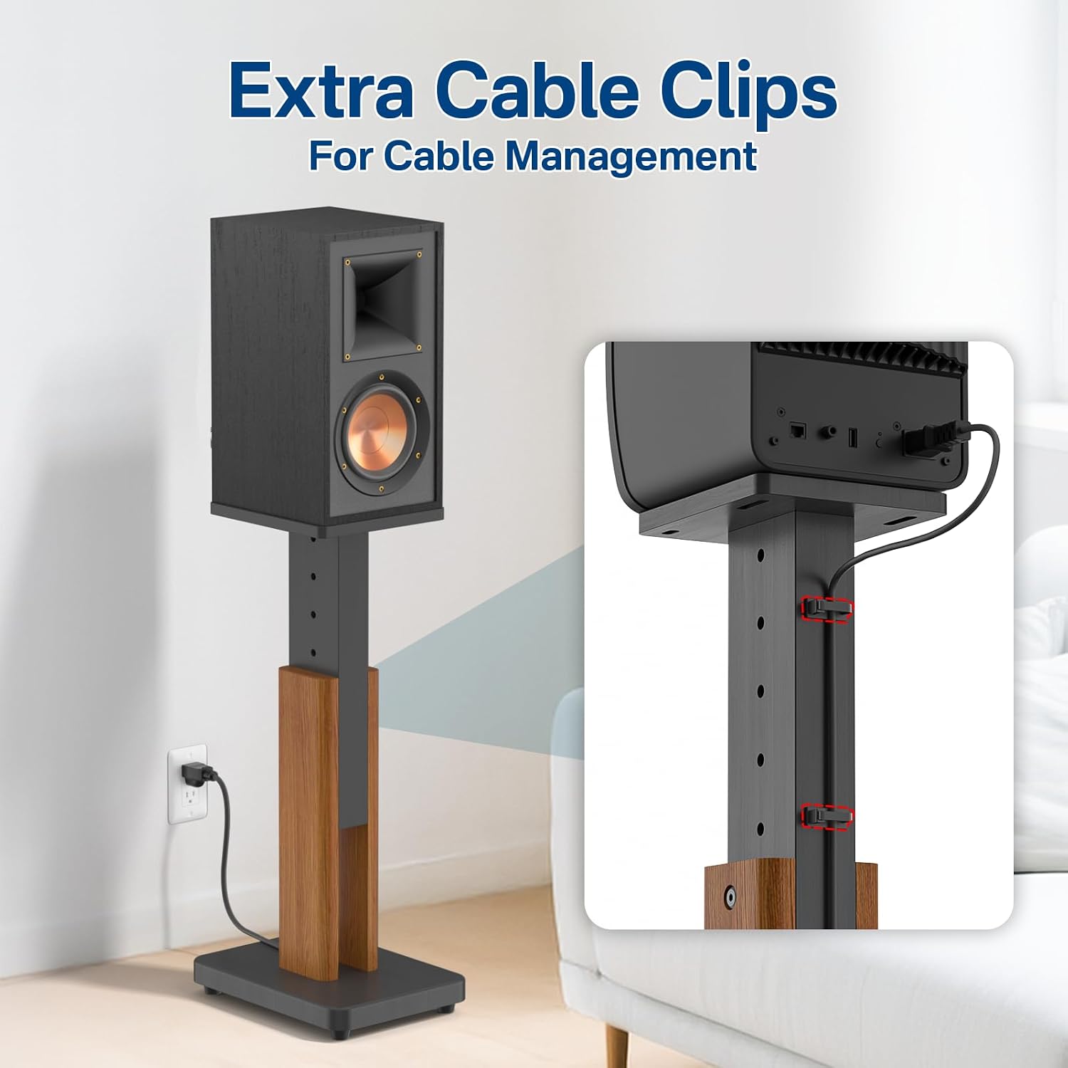 Adjustable Floor Monitor Speaker Stands Pair