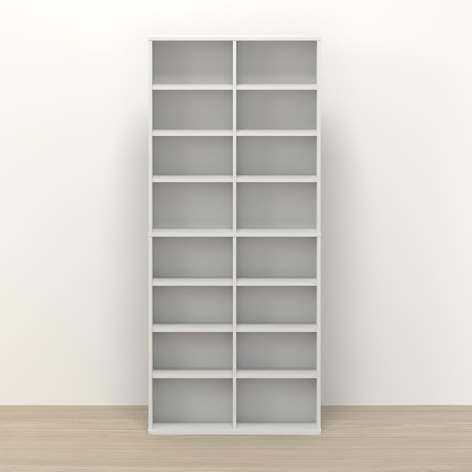 16‑Shelf Adjustable Media Storage Tower Organizer