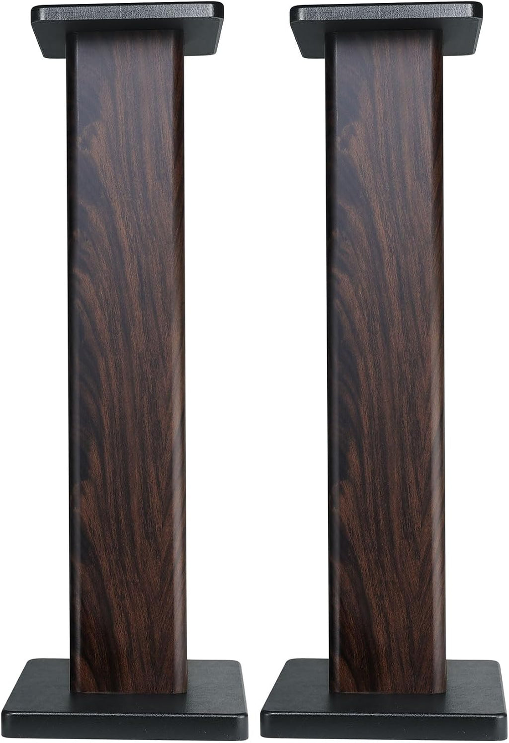 Dark Wood Home Theater Speaker Stands Pair
