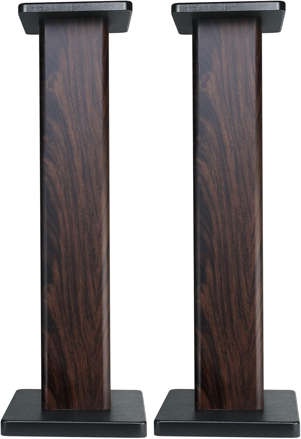 Dark Wood Home Theater Speaker Stands Pair