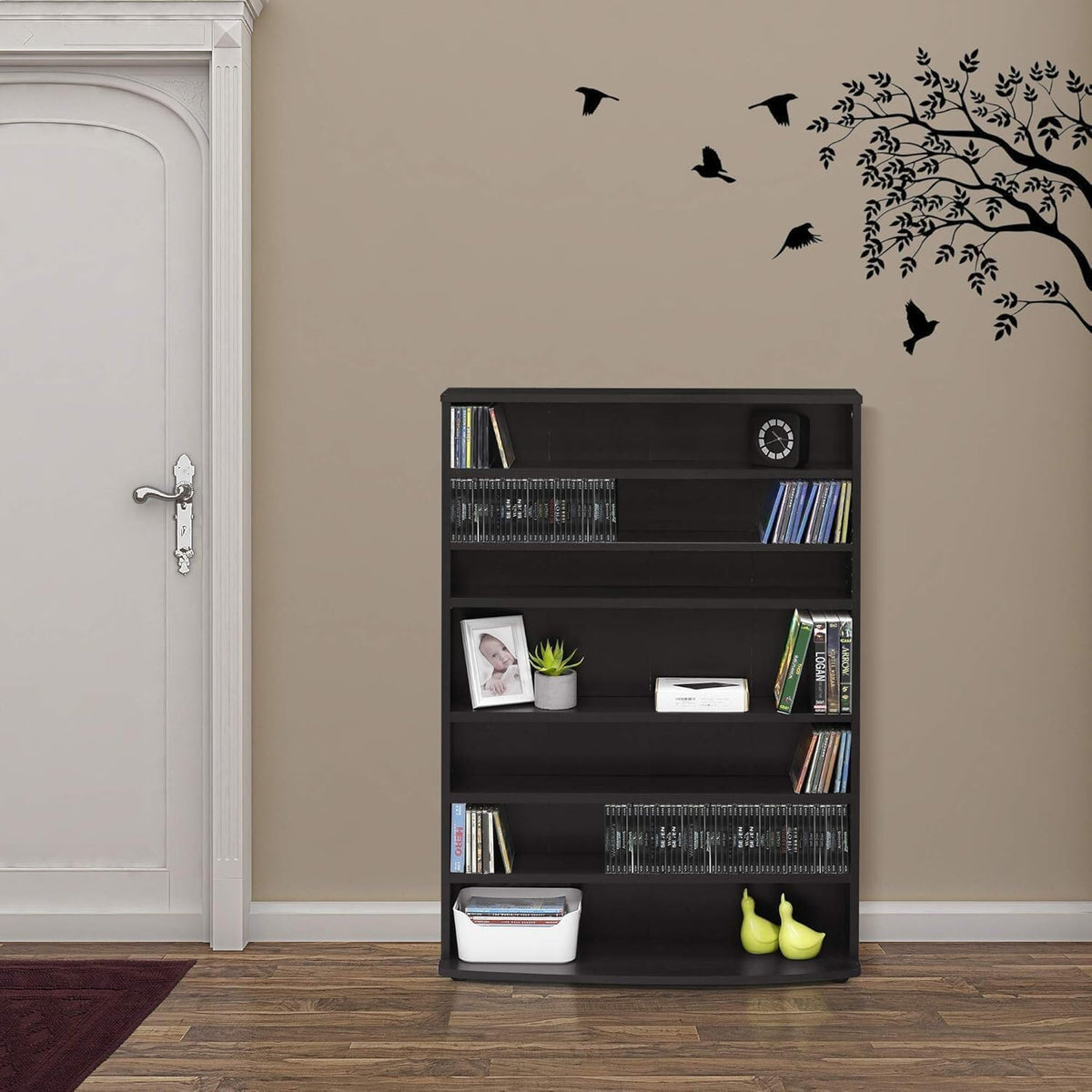 6‑Tier Adjustable Multimedia Storage Tower