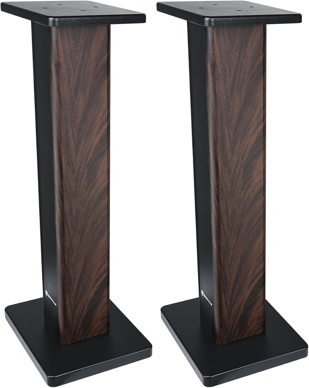 Dark Wood Home Theater Speaker Stands Pair