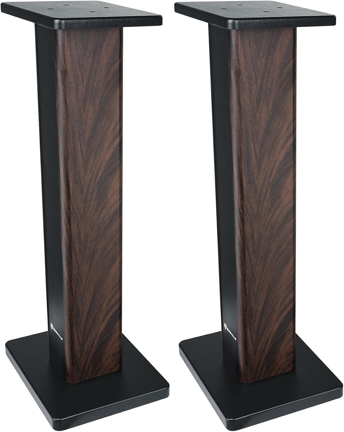 Dark Wood Home Theater Speaker Stands Pair