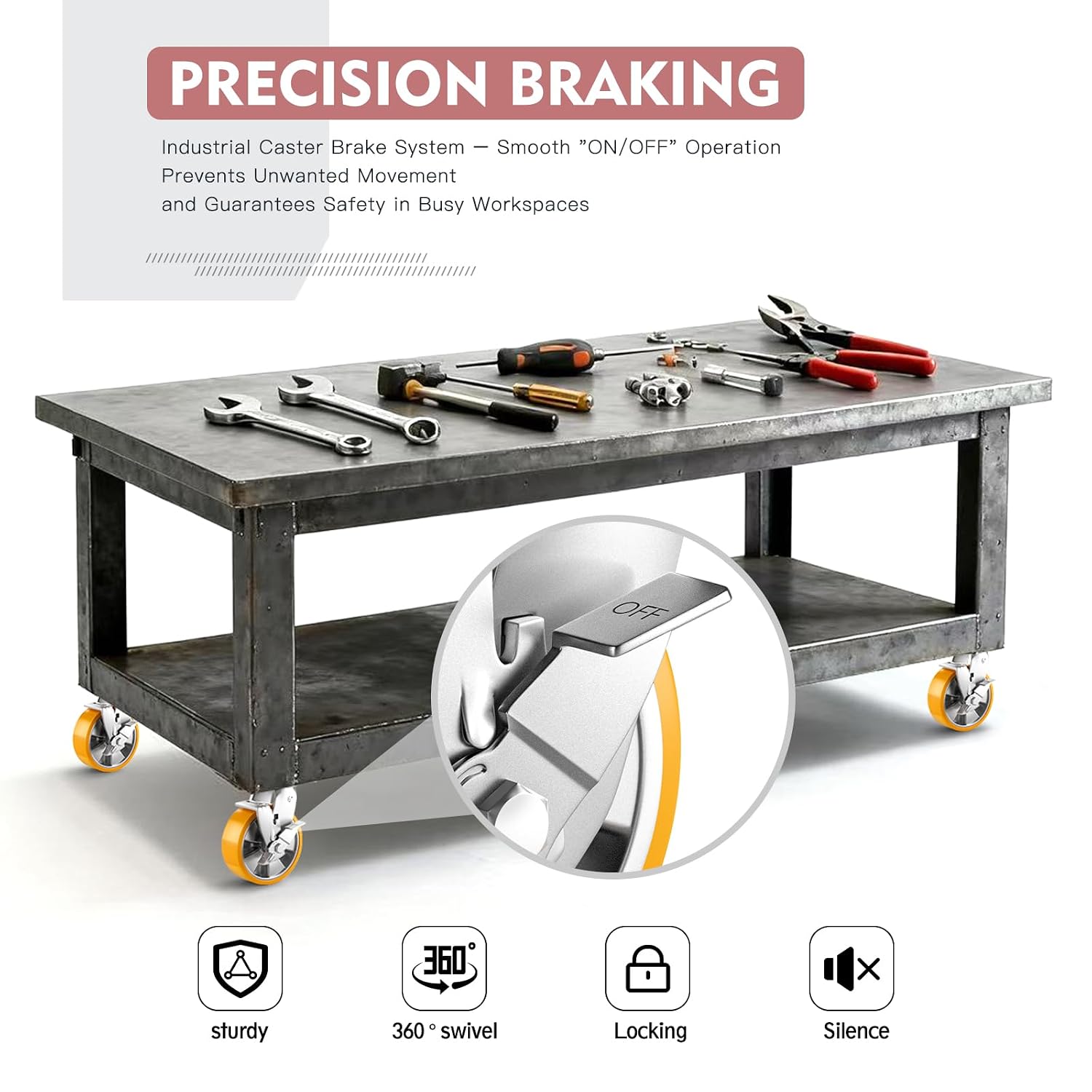 Industrial Locking Swivel Heavy‑Duty Caster Wheels