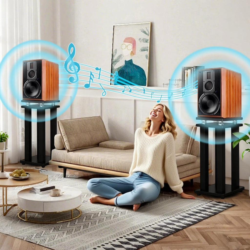 Heavy‑Duty Spring Isolation Speaker Stands Pair