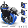 Heavy‑Duty Threaded Stem Caster Wheels Set