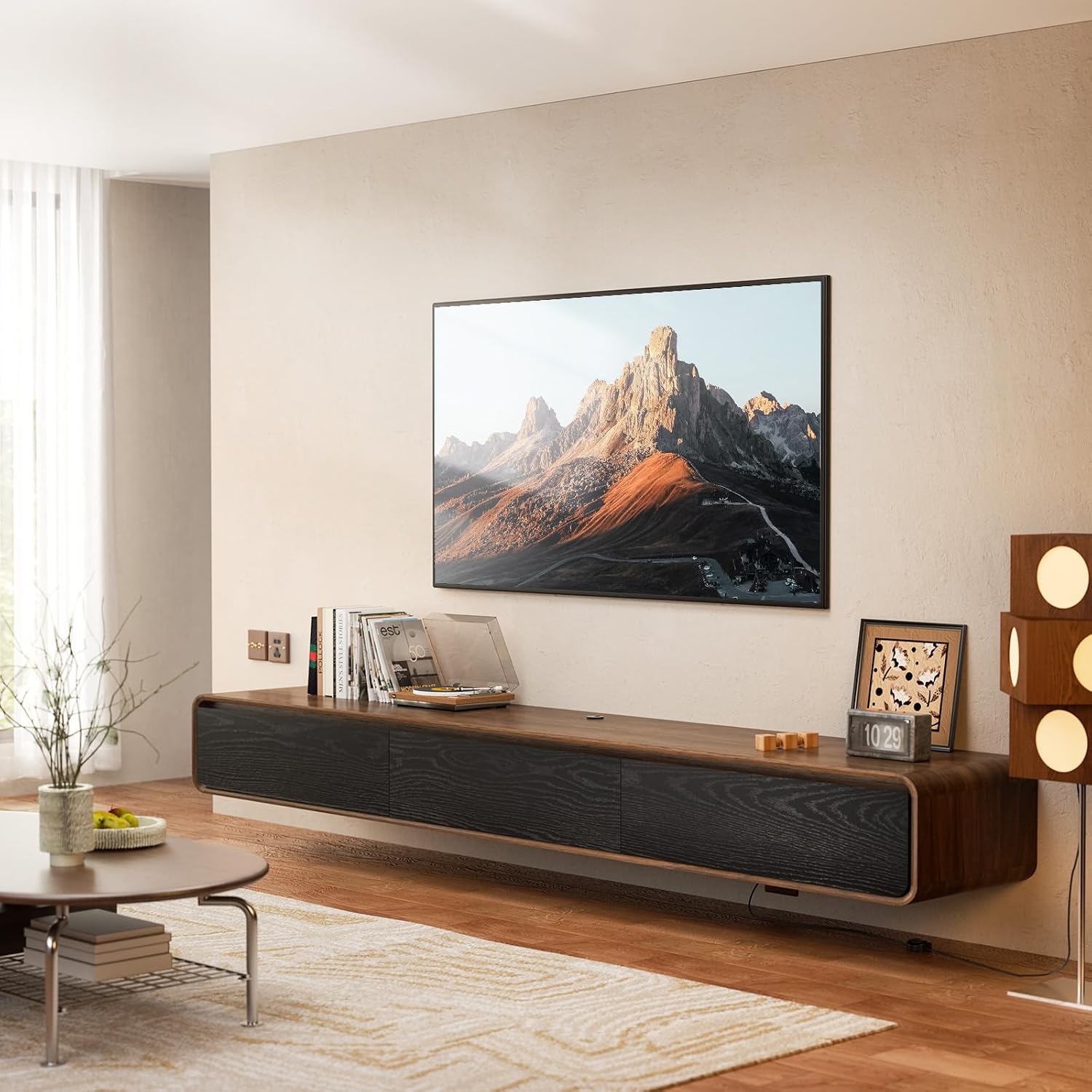 Wall‑Mounted Floating TV Storage Console Stand