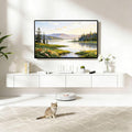 Modern White Wall‑Mounted Floating TV Console