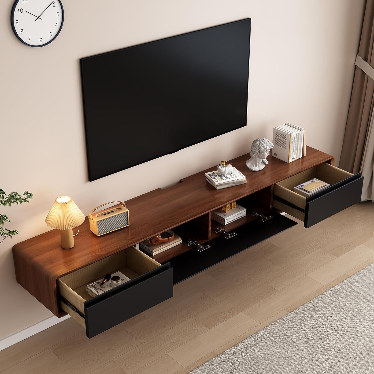 Wall‑Mounted Floating TV Media Console Cabinet