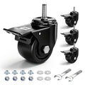 Heavy‑Duty Locking Swivel Stem Caster Wheels