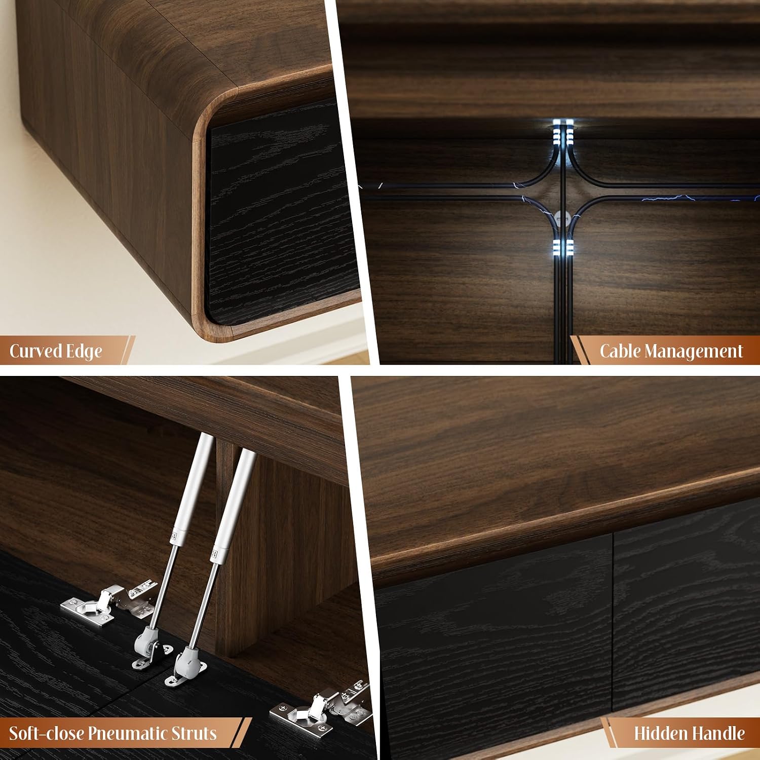 Wall‑Mounted Floating TV Storage Console Stand