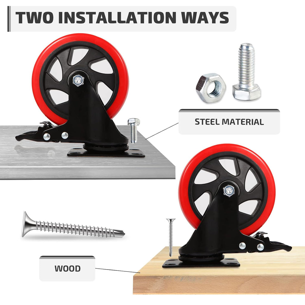 Industrial Swivel Caster Wheels With Brake