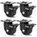 Industrial Low‑Profile Swivel Caster Wheels With Brake