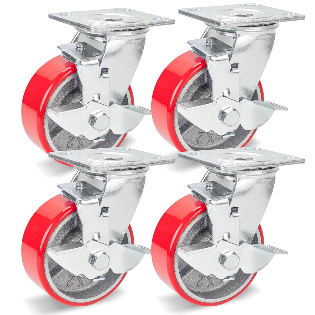 Industrial Heavy‑Duty Swivel Caster Wheels With Brake
