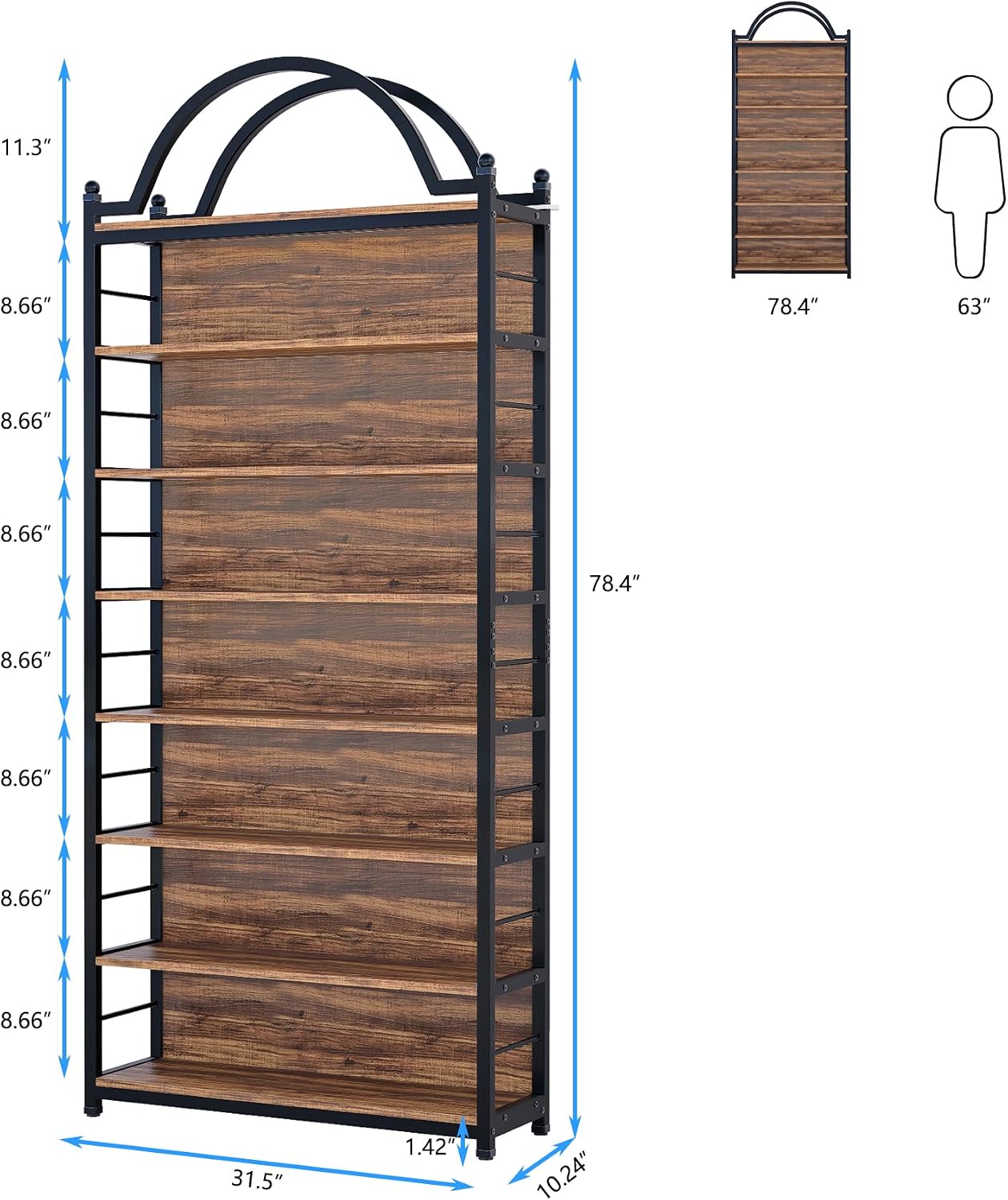 8‑Tier Large Media Storage Tower Organizer