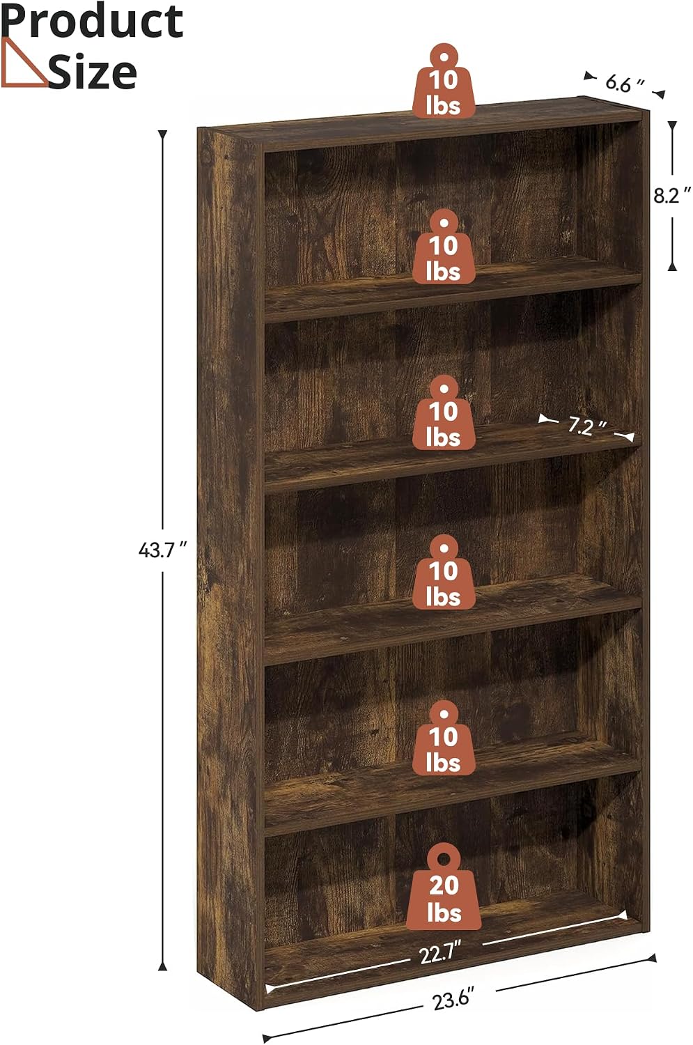 5‑Tier Freestanding Media Storage Tower Organizer