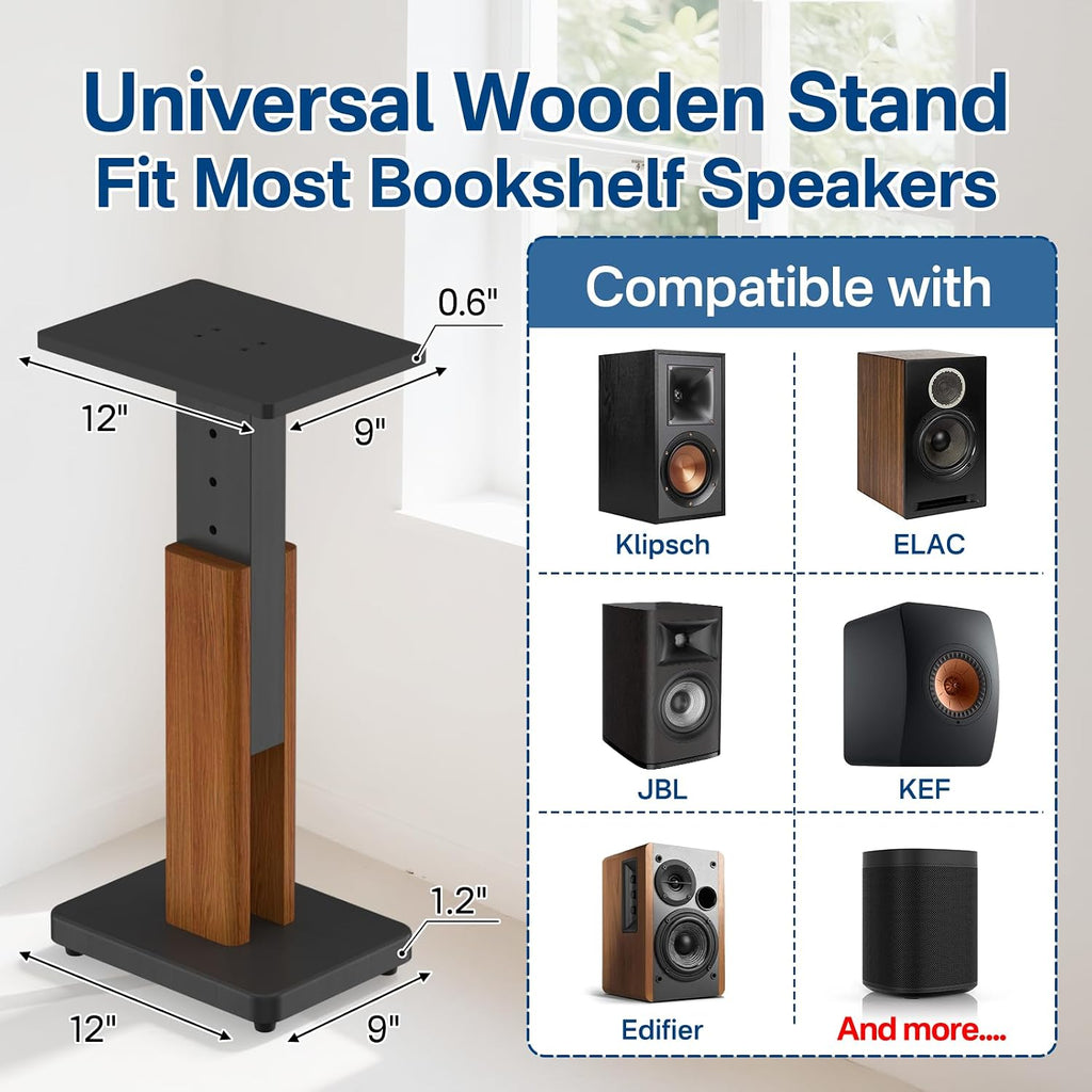 Adjustable Floor Monitor Speaker Stands Pair