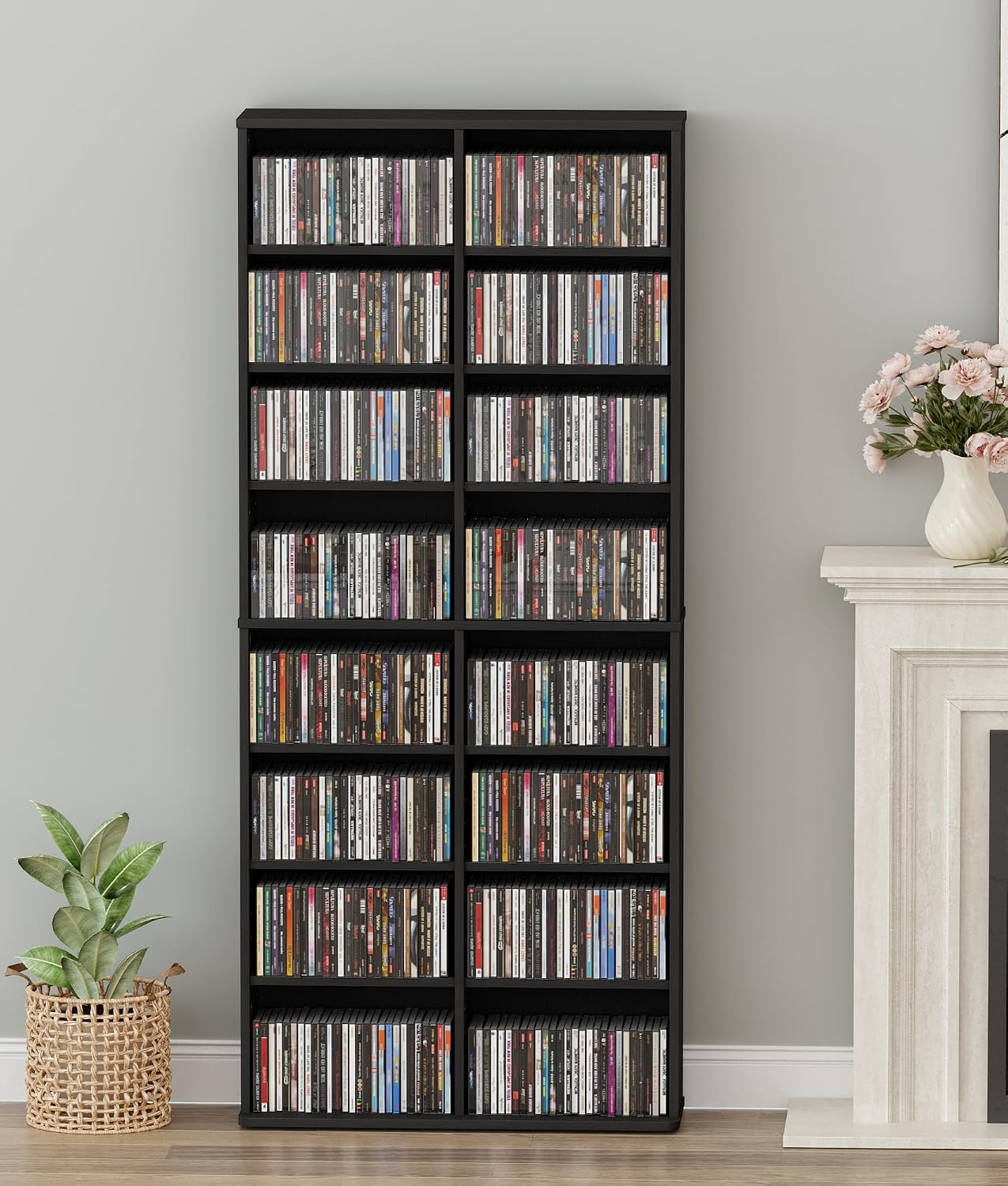 16‑Tier Adjustable Media Storage Tower Organizer