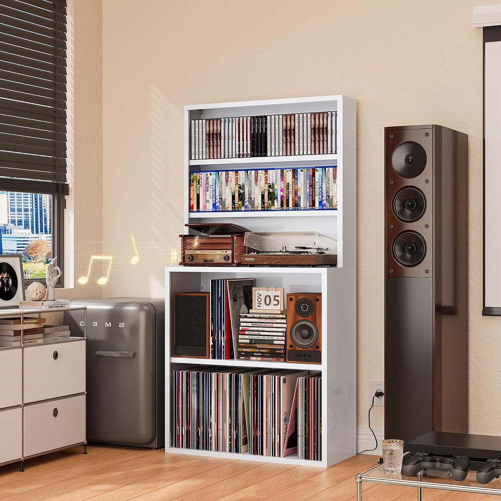 5‑Tier Multimedia Media Storage Tower