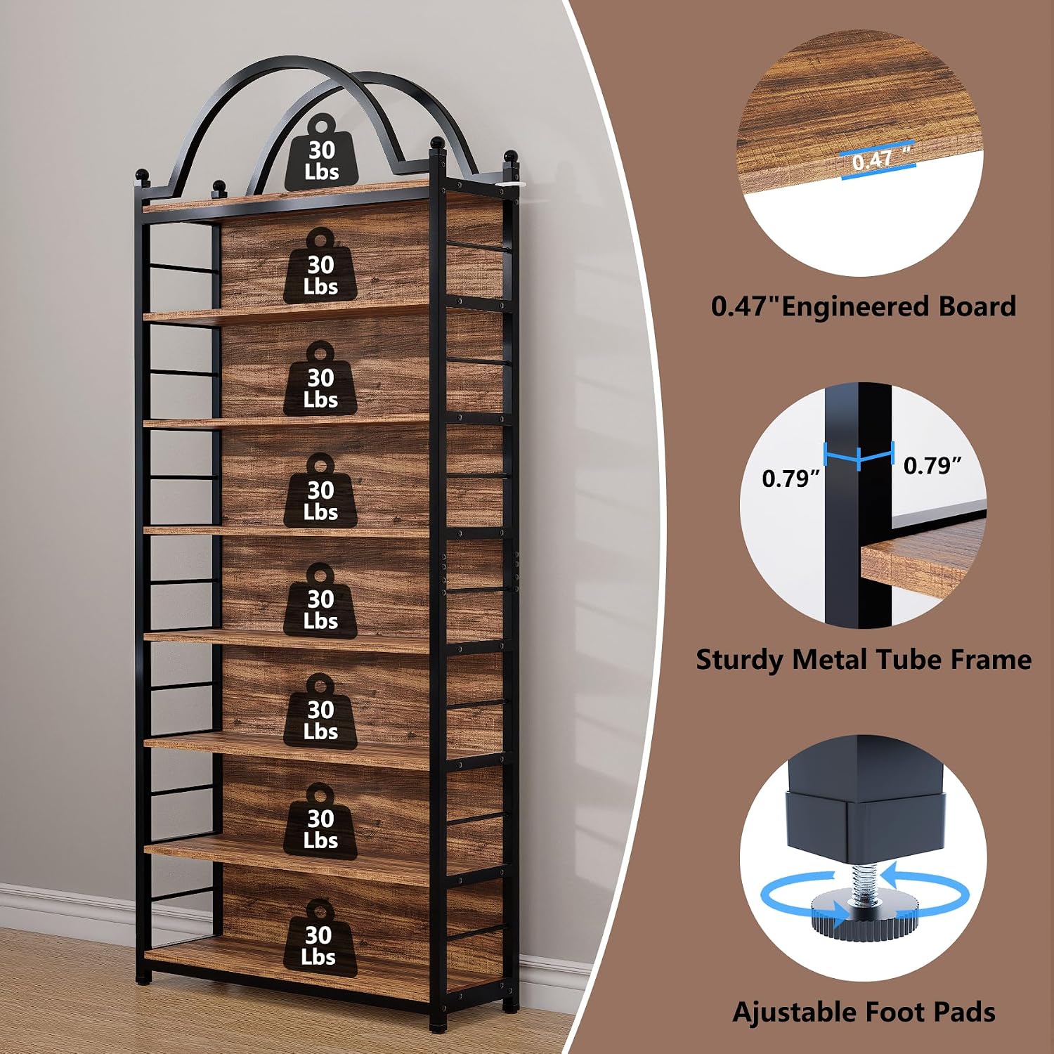 8‑Tier Large Media Storage Tower Organizer