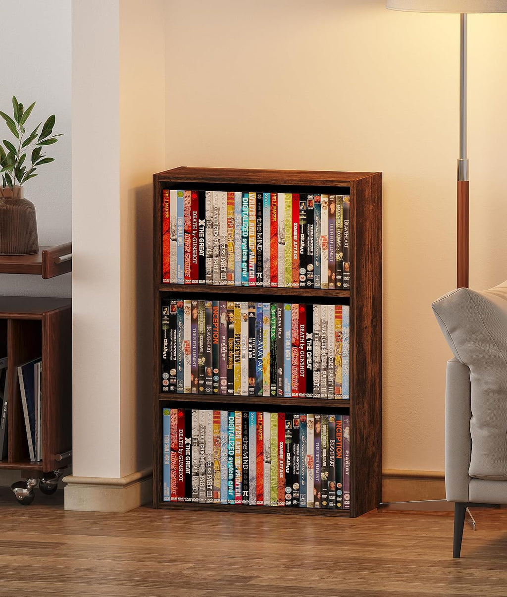 3‑Tier Freestanding Media Storage Tower Organizer